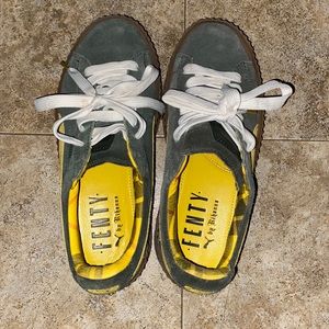 Puma Fenty By Rihanna green platform creepers